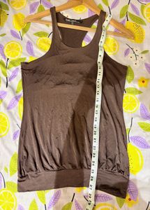 Brown Racerback Tank Top
