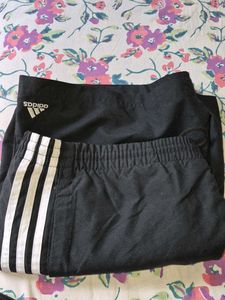 Adidas Black Striped Shorts