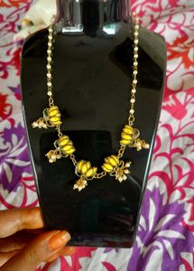 Yellow Lotus Necklace