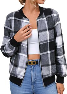Plaid Bomber Jacket