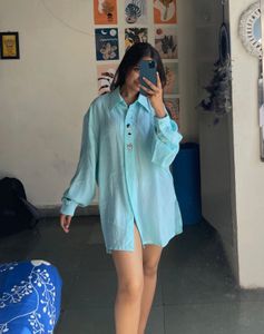 Blue Summer Slip Shirt