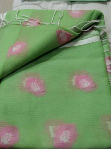 Green Floral Design Saree
