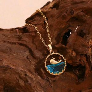 blue Whale Pendant Necklace