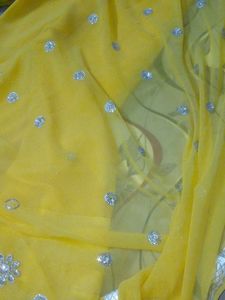 Yellow Embellished Saree