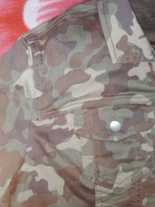 Army Print Crop Jacket