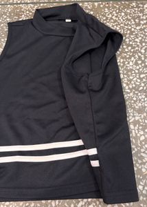 Sleeveless Black  Crop Top
