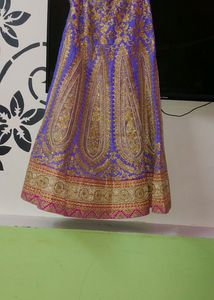 Jodhpuri Lehnga Choli Purple  Red Net Duppata