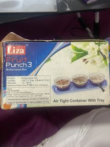 Dryfruit Tray With 3 Containers With Air Tight Lids