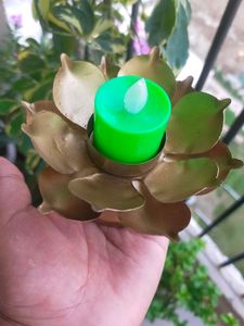 Golden Lotus Candle/T-light Holder
