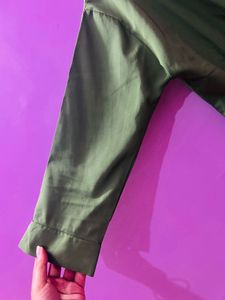 Olive Green Button-Up Shirt