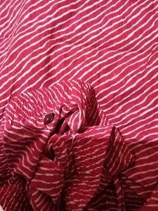 Pink Printed Kurta with Embroidery