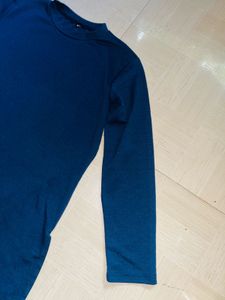 Navy Blue Layered Tunic Dress