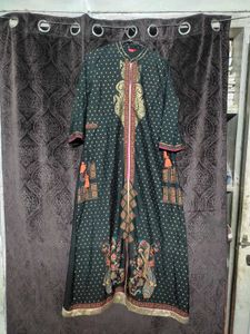 W Foli Print Black Kurti