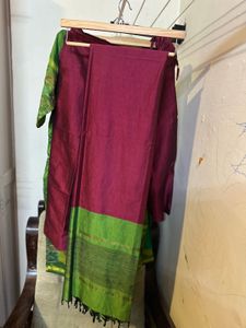 Green Kurti with Ikat Details