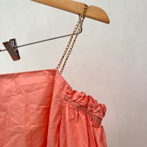 Off-the-Shoulder Chain Detail Top