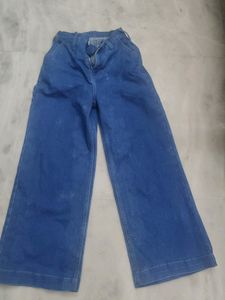 Blue Wide Leg Jeans