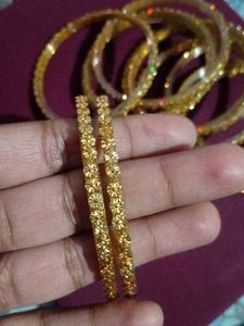 Gold Tone Bangle Set 12