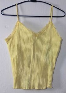 Yellow Lace Trim Cami