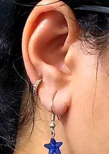 Handmade Blue Star Earrings
