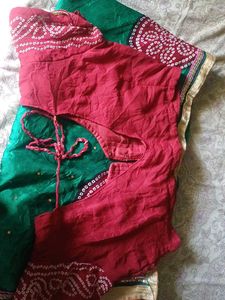 BHANDHEJ SAREE WITH BLOUSE