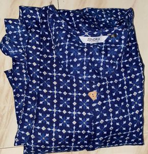 Blue Printed Kurta