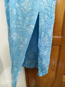 Blue Floral Print Dress