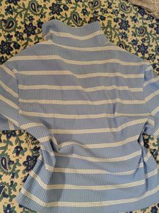 Striped Long Sleeve Crop Top