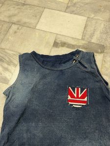 Denim Look Sleeveless Top