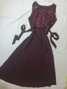 𓏲ּ𝄢Burgundy Sequin Party Dress