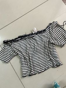 Striped Off-Shoulder Top