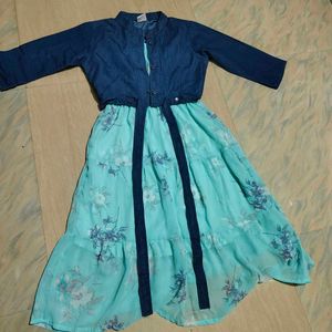 Beautiful Denim &amp; Floral Dress