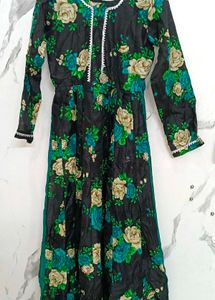 Floral Print Anarkali Dress