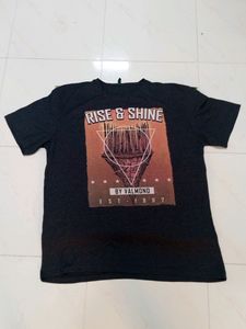 BLACK AND GREY MIXED TSHIRT
