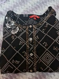 Black Printed Kurti