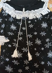 Boho Snowflake Print Top For Women