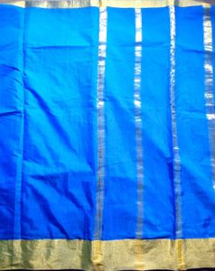 Royal Blue Silk Saree &amp; Blouse