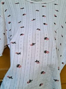 Floral Print Ruffle Tee