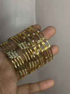 Anti Tarnish Golden Ad Bangles