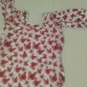 Butterfly Print patiala salwar suit handmade