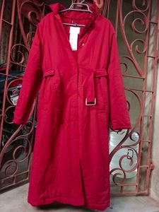 Oxxo Branded Long Jacket With Waist Belt