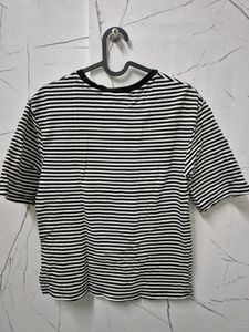 H&amp;M Striped Tshirt With A Heart