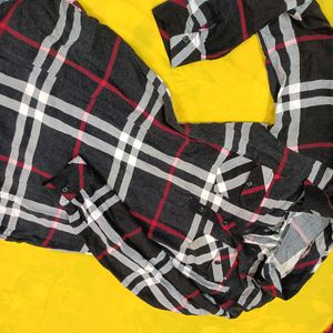 Plaid Flannel Shirt Tunic