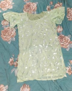 Sheer Green Party Top