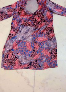 Paisley Print Tunic Top
