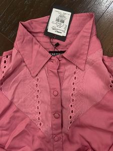Pink Tie-Front Blouse