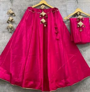 Pink Lehenga Choli Blouse Unstitched WithoutDupata