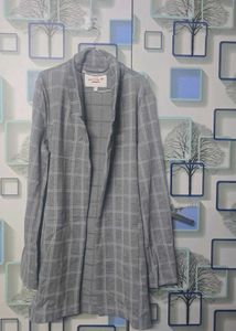 Gray Plaid Duster coat