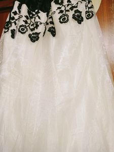 Black And White Lehenga With Blac