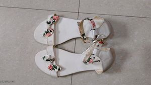 Aksky White Flats For Womens