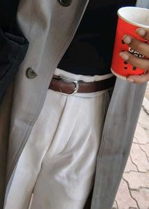 Elegant Light Olive Trench Coat